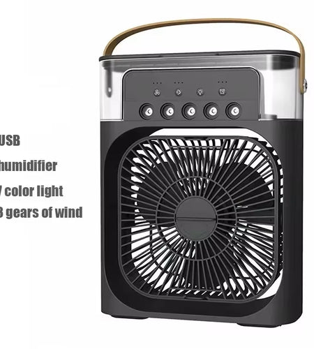 Portable Humidifier Fan Air Conditioner Household Small Air Cooler Hydrocooling Portable Air Adjustment for Office 3 Speed Fan