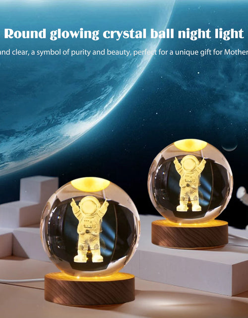 Load image into Gallery viewer, Astronomy Crystal Lights Glowing Planetary Galaxy Astronaut Ball Night Lights Bedside Light Ramadan Decoration Mood Light
