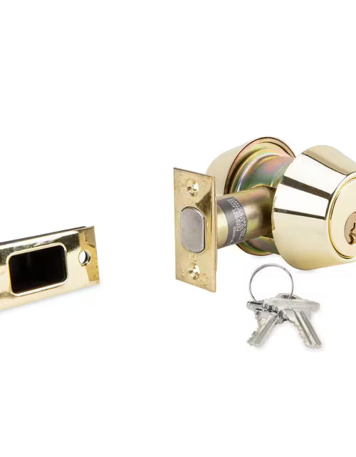 Load image into Gallery viewer, 700 Series Grade 2 Bright Brass Double Cylinder Deadbolt
