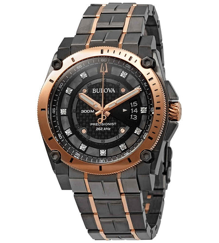 Precisionist Diamond Black Dial Men'S Watch 98D149