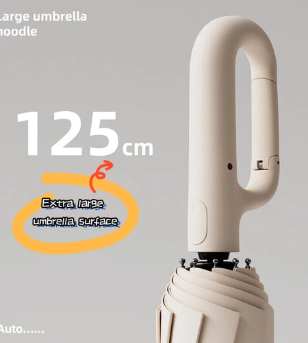 Extra Large Reinforced Wind-Resistant Rain-Resistant Dual-Purpose Uv-Resistant Fully Automatic Ring-Buckle Umbrella
