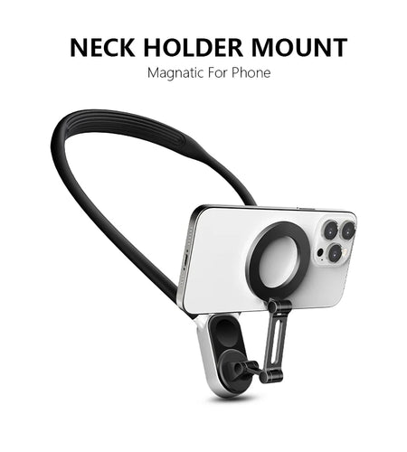 Magnetic Neck Holder Mount Necklace POV for Mobile Phones Smartphones Iphone 11 12 13 14 15 Android Sumsung Accessory