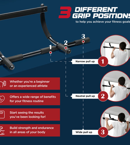 Pull up Bar Doorway Heavy Duty Chin up Bar Trainer for Home Gym Doorway Pull up Bar or Dip Bar