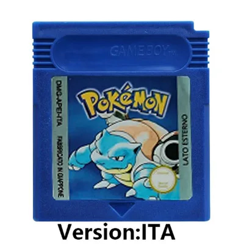 GBC 16-Bit Game Video Game Cartridge Console Card Pokemon Red Blue Crystal Golden Green Silver Yellow with Multi-Language