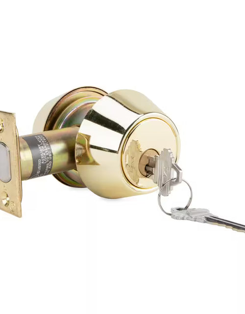 Load image into Gallery viewer, 700 Series Grade 2 Bright Brass Double Cylinder Deadbolt
