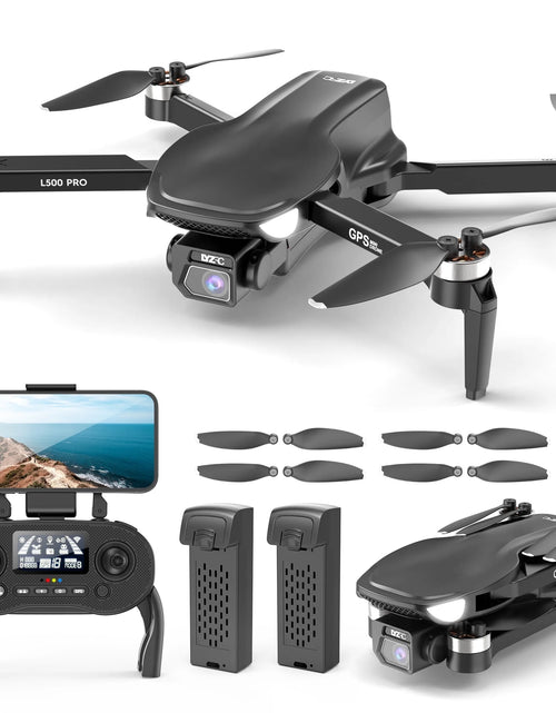 Load image into Gallery viewer, L500 Pro GPS Drone with 4K HD Camera for Adults and Beginners, FPV RC Quadcopter with Brushless Motor, 5G WIFI Transmission, 2 Batteries, Black
