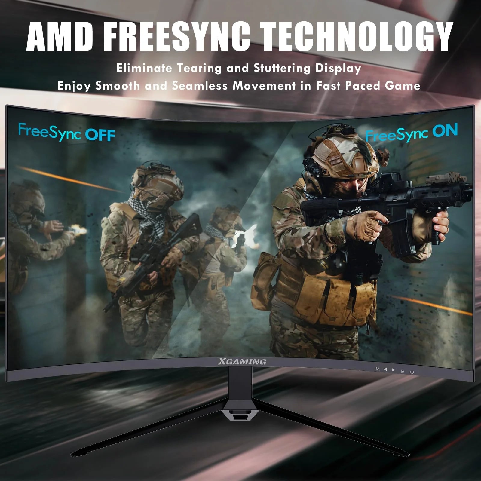 27-Inch 165Hz/144Hz Curved Gaming Monitor, Ultra Wide 16:9 1440P PC Monitor for Laptop with 2*Speakers, 1Ms AMD, QHD2K(2560 X 1440P) HDR Computer Monitor Support VESA, HDMI&DP, Metal Black