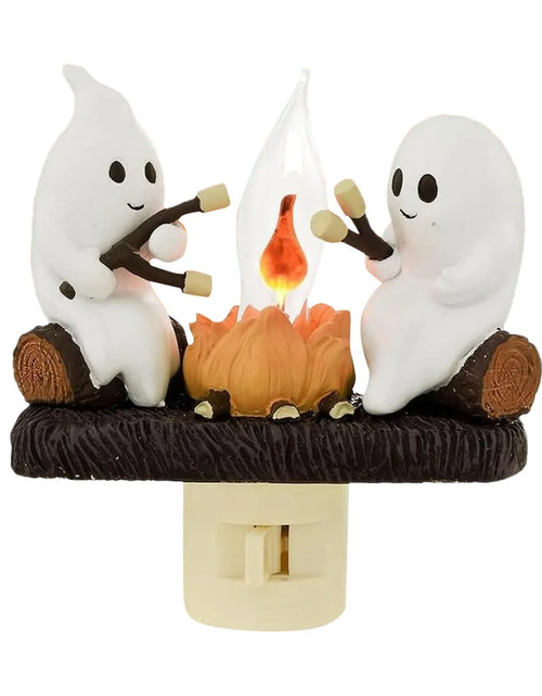 Load image into Gallery viewer, 2024 New Ghost Campfire Flickering Nightlight Night Light Plug Wall Spooky Fire Marshmllow Night Light Halloween Ghost Campfire
