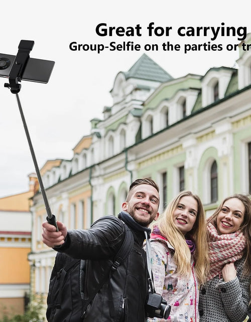 Load image into Gallery viewer, Selfie Stick, 40 in Retractable  with Remote, 2 Level Fill Light, Selfie Stick for Iphone Android, Black
