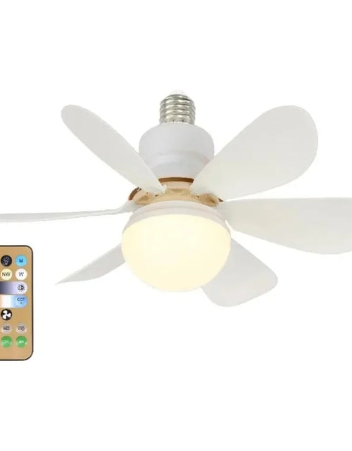 Load image into Gallery viewer, Ceiling Fan Light LED 30W E27 with Remote Control for Dimming, Suitable for Living Room, Study, Household Use, 85-265V
