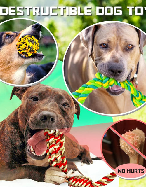 Load image into Gallery viewer, XL Dog Chew Toys for Aggressive Chewers Large Breed, 14 Pack Tough Indestructible Dog Toys , Durable Puppy Chew Toys for Teething, Heavy Duty Cotton Dog Rope Toys for Large Dogs
