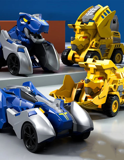 Load image into Gallery viewer, 2 in 1 Transforming Dinosaur Car Deformation Toys Inertial Sliding Dino Automatic Transform Figures Robot Diecasts Toy Boys Gift
