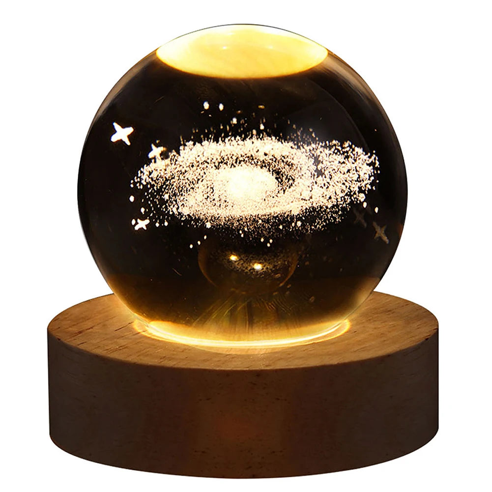 Astronomy Crystal Lights Glowing Planetary Galaxy Astronaut Ball Night Lights Bedside Light Ramadan Decoration Mood Light