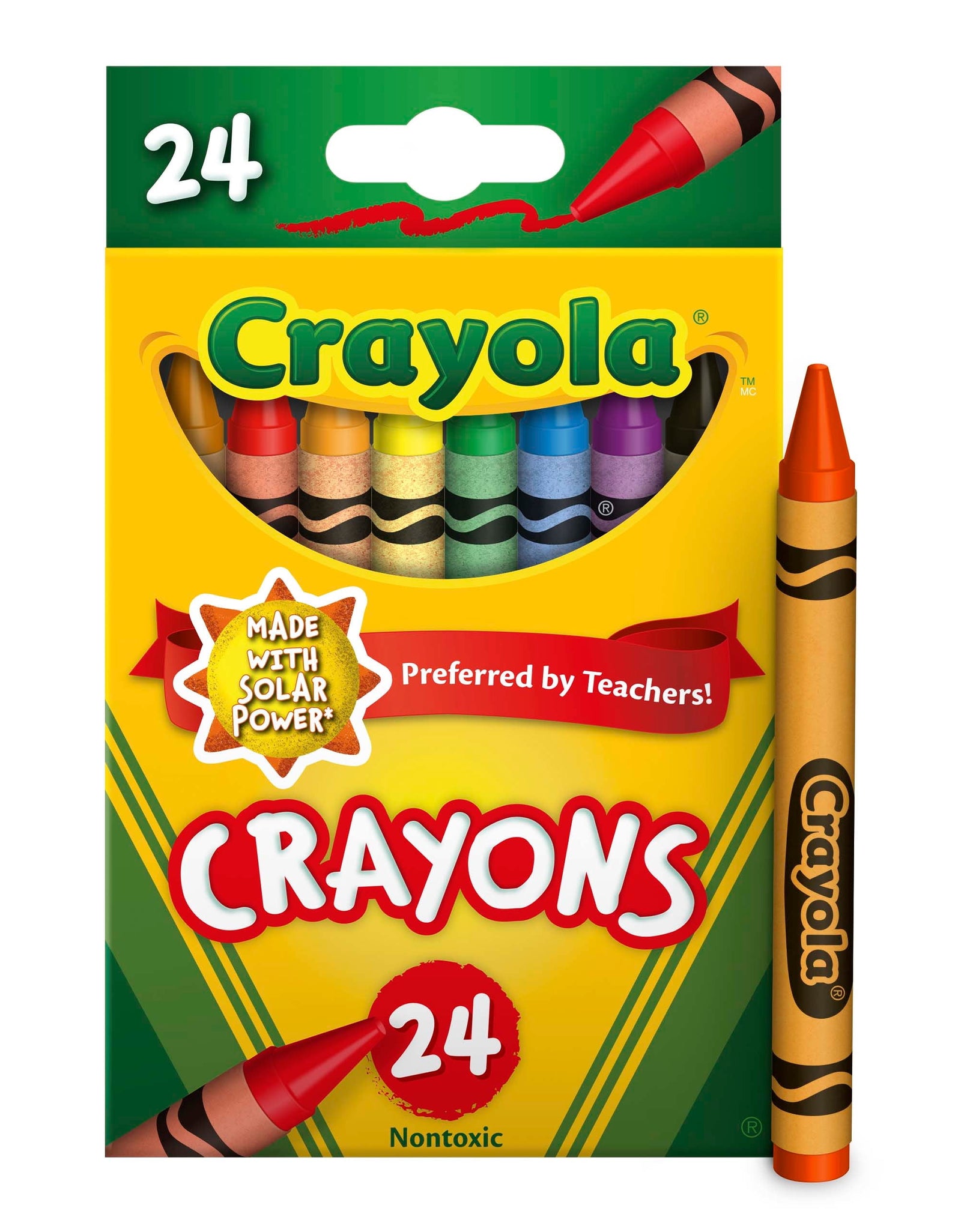 (4 Pack)  Crayons, 24 Count, Back to School Supplies, Classroom Supplies, Assorted Classic Colors, Gifts