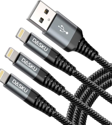 10 Ft Iphone Charger Cord Long,3Pack Certified Lightning Cable 10 Feet,Braided USB Charging Cord Compatible with for Iphone 11 / Pro Max/X/Xs Max/Xr /8 Plus/ 7 Plus/ 6S plus / 6 Plus/Ipad Mini/Air