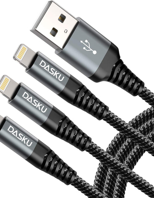 Load image into Gallery viewer, 10 Ft Iphone Charger Cord Long,3Pack Certified Lightning Cable 10 Feet,Braided USB Charging Cord Compatible with for Iphone 11 / Pro Max/X/Xs Max/Xr /8 Plus/ 7 Plus/ 6S plus / 6 Plus/Ipad Mini/Air
