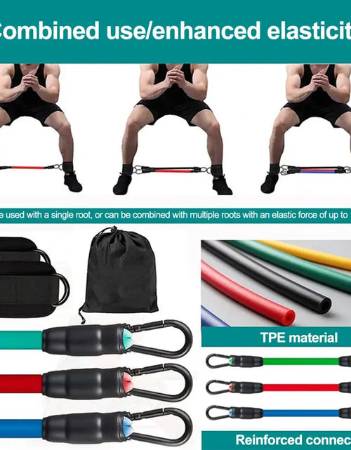 Load image into Gallery viewer, Ankle Resistance Bands Workout Resistance Bands Adjustable Ankle Resistance Band Set with Fastener Tape for Leg for Strength
