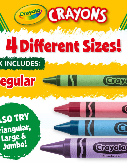 Load image into Gallery viewer, (4 Pack)  Crayons, 24 Count, Back to School Supplies, Classroom Supplies, Assorted Classic Colors, Gifts
