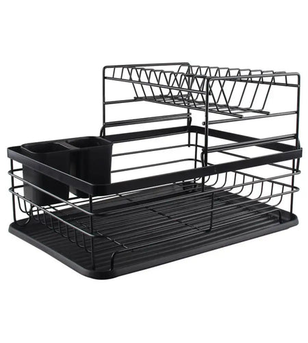 Dish Drying Rack Drainer Storage Rack 2 Layers Iron Tableware Organizer Kitchen Tools for Bowl Dishes Chopsticks