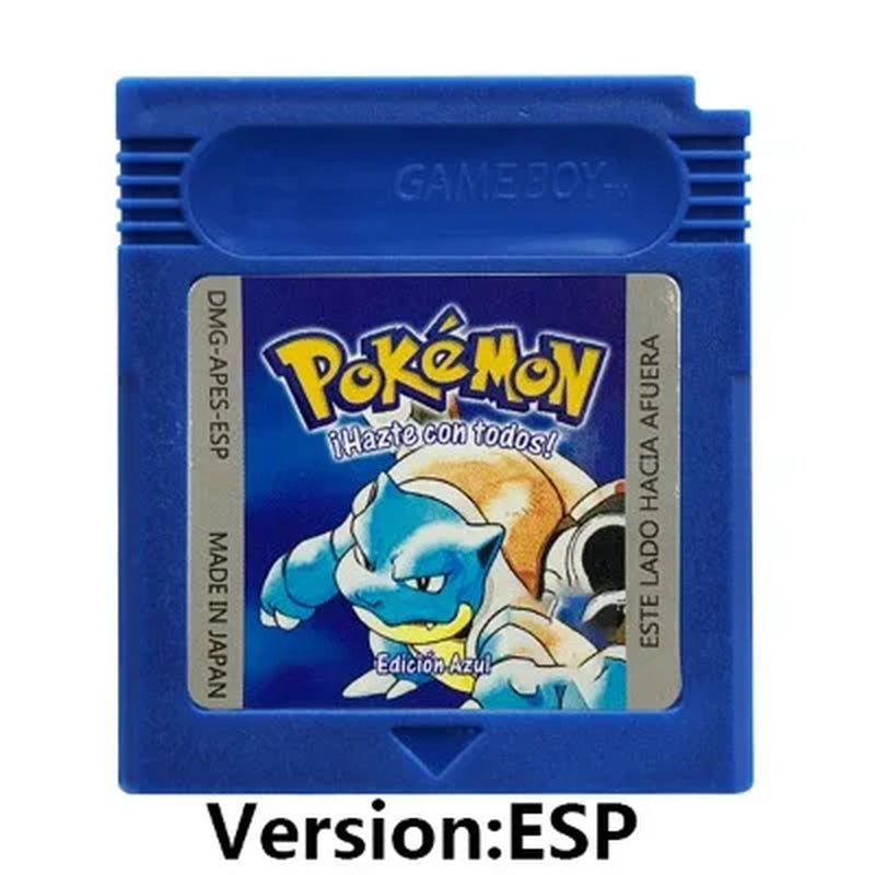 GBC 16-Bit Game Video Game Cartridge Console Card Pokemon Red Blue Crystal Golden Green Silver Yellow with Multi-Language