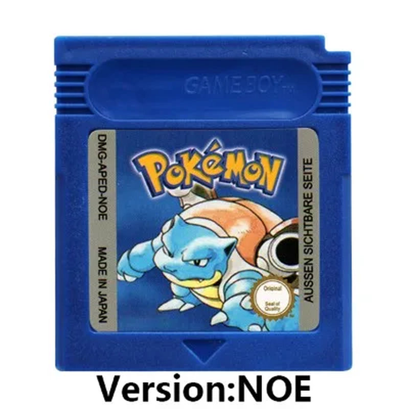 GBC 16-Bit Game Video Game Cartridge Console Card Pokemon Red Blue Crystal Golden Green Silver Yellow with Multi-Language