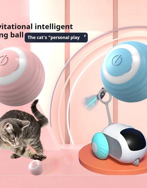 Load image into Gallery viewer, Cat Interactive Ball Smart Pet Cat Toys Indoor Automatic Rolling Magic Ball Electronic Interactive Cat Toy Cat Game Accessories
