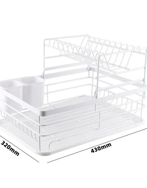 Load image into Gallery viewer, Dish Drying Rack Drainer Storage Rack 2 Layers Iron Tableware Organizer Kitchen Tools for Bowl Dishes Chopsticks
