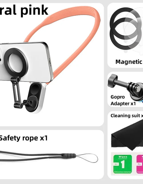 Load image into Gallery viewer, Magnetic Neck Holder Mount Necklace POV for Mobile Phones Smartphones Iphone 11 12 13 14 15 Android Sumsung Accessory
