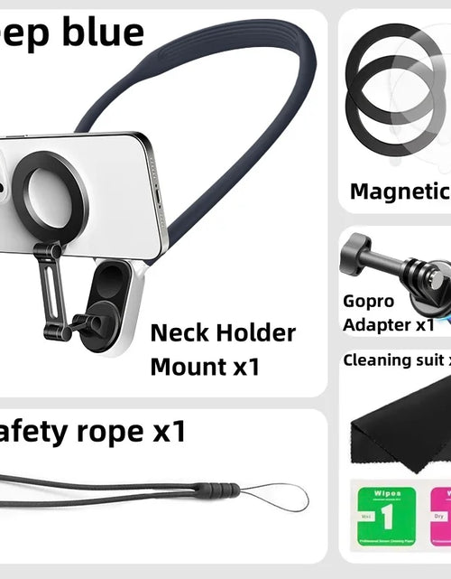 Load image into Gallery viewer, Magnetic Neck Holder Mount Necklace POV for Mobile Phones Smartphones Iphone 11 12 13 14 15 Android Sumsung Accessory
