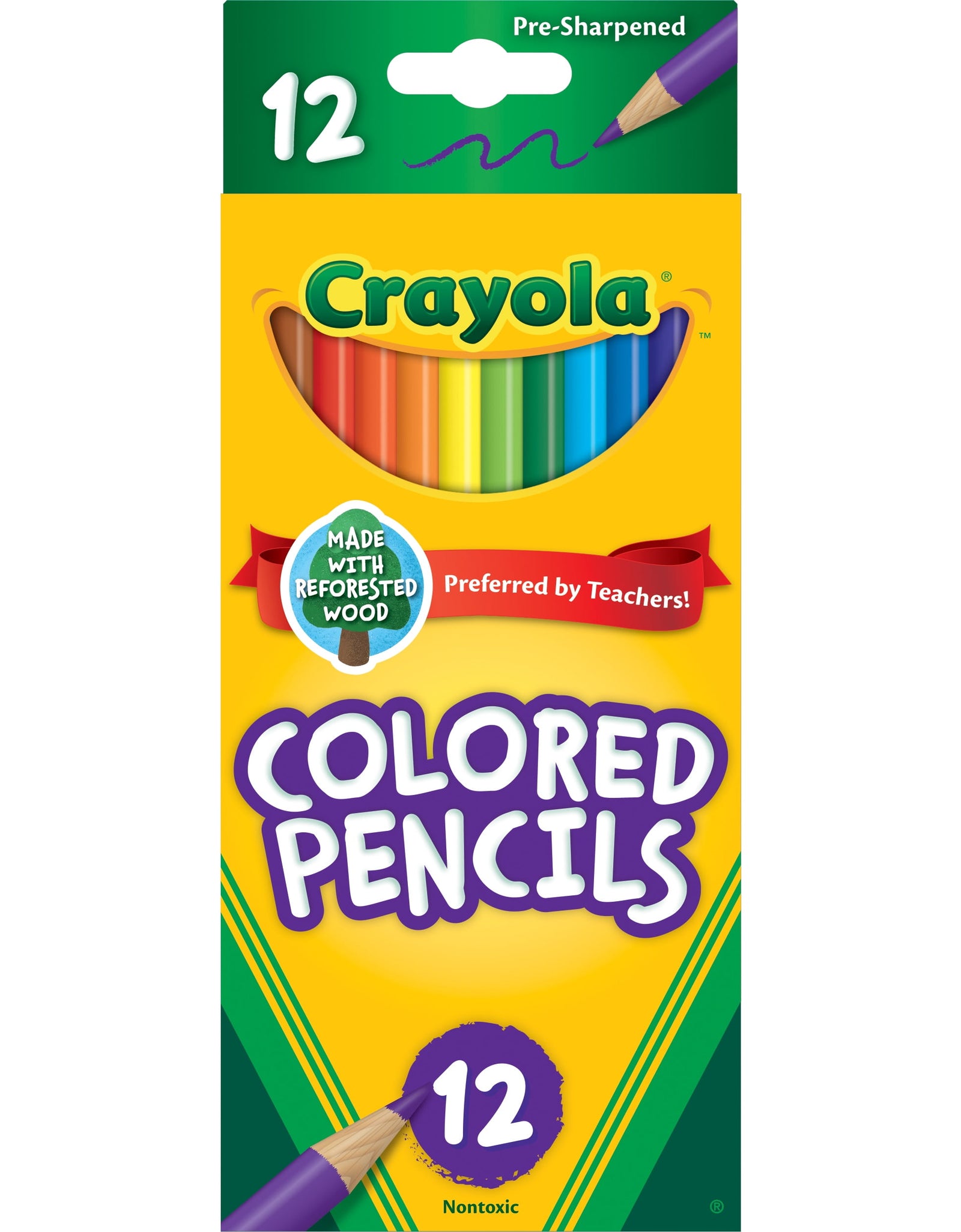 Colored Pencil Set, 12 Ct, Back to School Supplies for Kids, Classroom Supplies, Teacher Gift