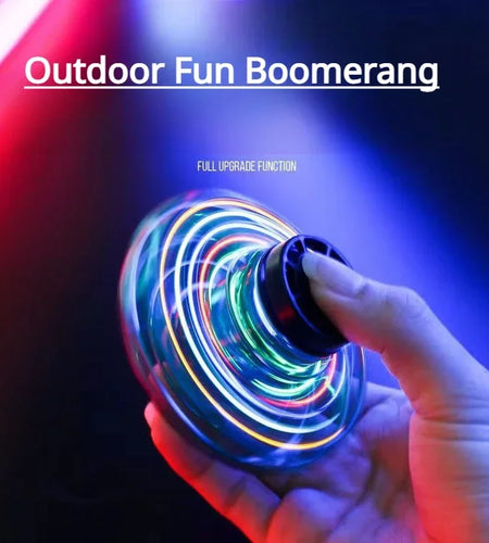 Creative Outdoor Fun Boomerang Fidget Spinner Hand Controlled Mini Drone UFO Flying Toy 360 Degree Rotating Magic Flying Spinner