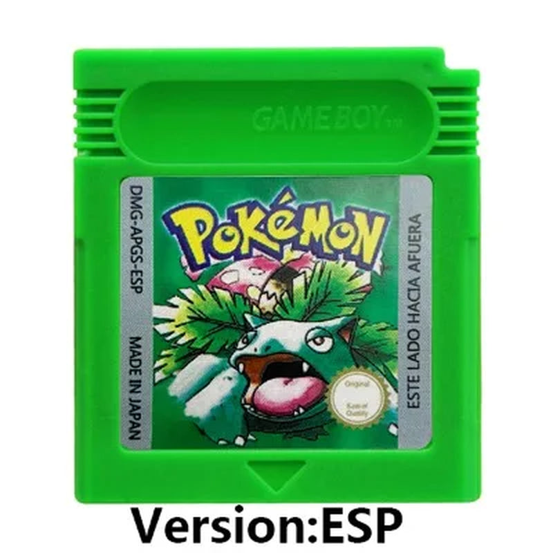 GBC 16-Bit Game Video Game Cartridge Console Card Pokemon Red Blue Crystal Golden Green Silver Yellow with Multi-Language