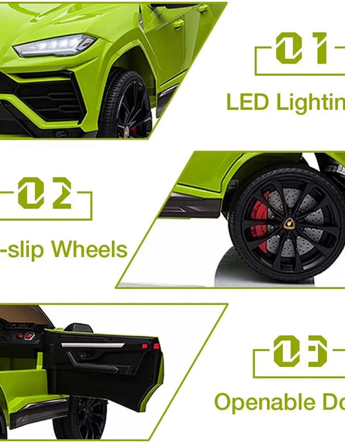 Load image into Gallery viewer, Lamborghini Urus 12V Electric Powered Ride on Car Toys for Girls Boys, White Kids Electric Vehicles Ride on Toys with Remote Control, Foot Pedal, MP3 Player and LED Headlights, CL61
