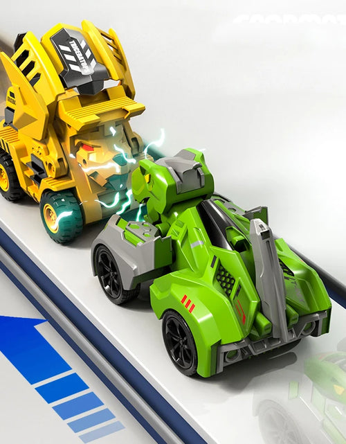 Load image into Gallery viewer, 2 in 1 Transforming Dinosaur Car Deformation Toys Inertial Sliding Dino Automatic Transform Figures Robot Diecasts Toy Boys Gift
