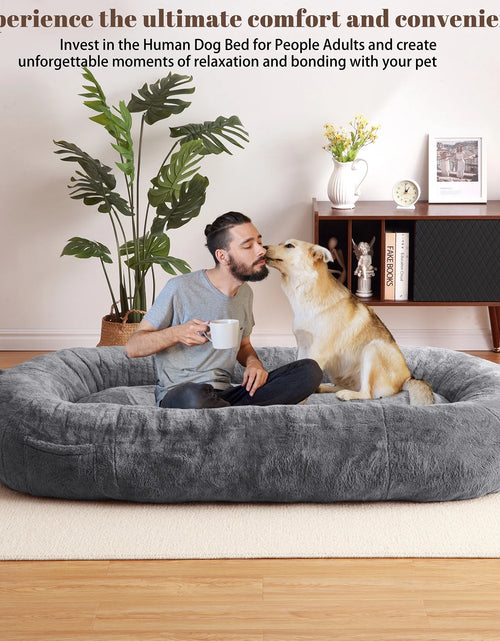 Load image into Gallery viewer, Large Dog Bed 71&quot;X48&quot;X14&quot;, Giant Dog Bed for People Adults, Pets and Kids with Removable Cover
