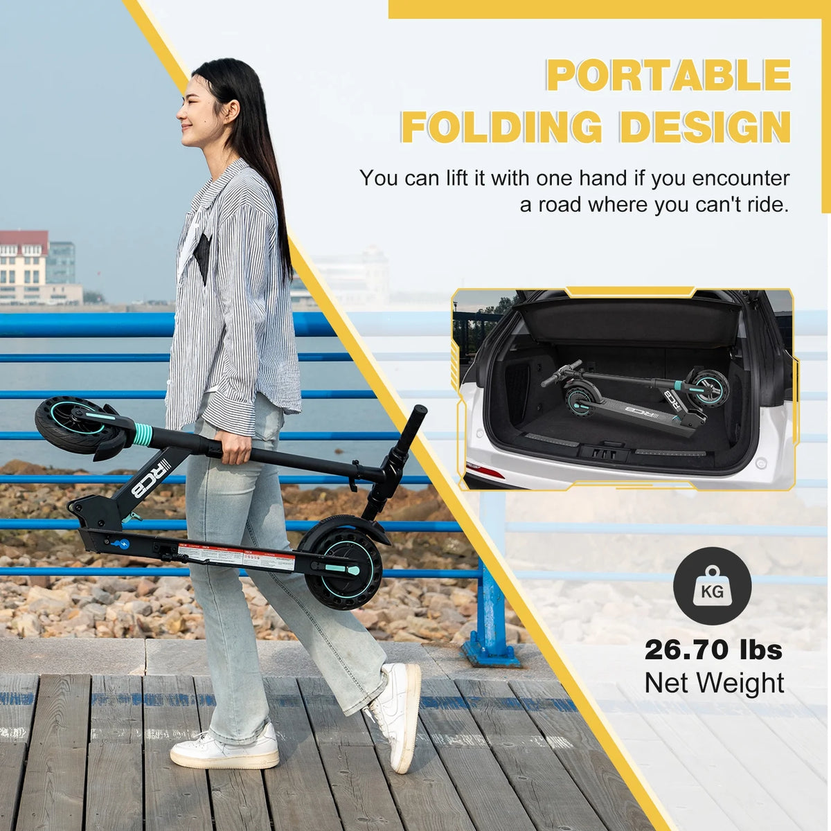 Electric Scooter R13 - 350W Motor,15Mph Top Speed, 8