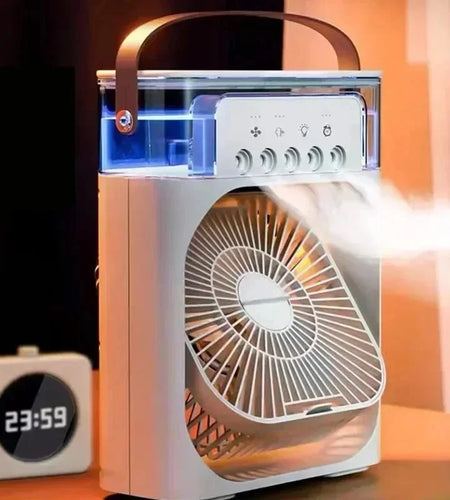 Portable Humidifier Fan Air Conditioner Household Small Air Cooler Hydrocooling Portable Air Adjustment for Office 3 Speed Fan