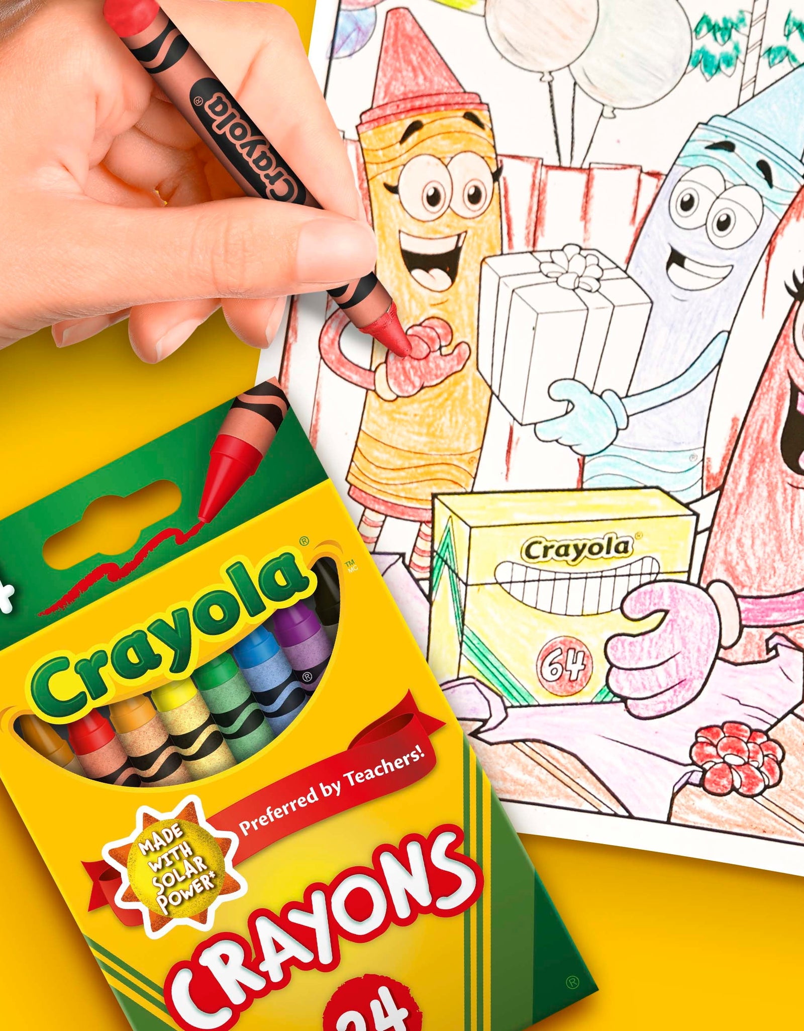 (4 Pack)  Crayons, 24 Count, Back to School Supplies, Classroom Supplies, Assorted Classic Colors, Gifts