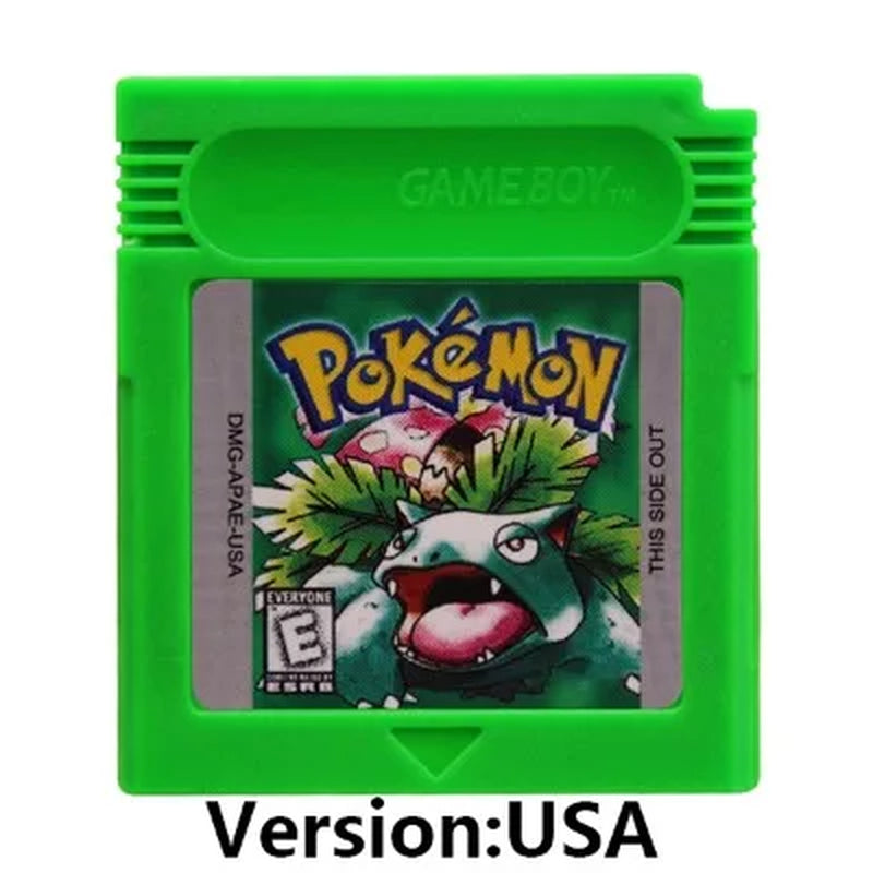 GBC 16-Bit Game Video Game Cartridge Console Card Pokemon Red Blue Crystal Golden Green Silver Yellow with Multi-Language