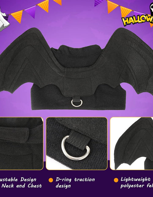 Load image into Gallery viewer, Cat Halloween Costume - Halloween Bat Wings Pet Costumes for Small Dogs Cats Halloween Party Small
