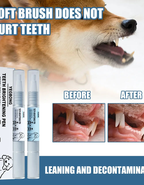 Load image into Gallery viewer, Pet Teeth Cleaner Pen Cats Tartar Dental Stones Remover Fresh Bad Breath Deodorant Reduce Tooth Calculus Dog Oral Cleaning Pen
