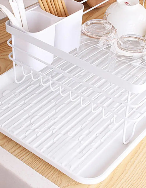 Load image into Gallery viewer, Dish Drying Rack Drainer Storage Rack 2 Layers Iron Tableware Organizer Kitchen Tools for Bowl Dishes Chopsticks
