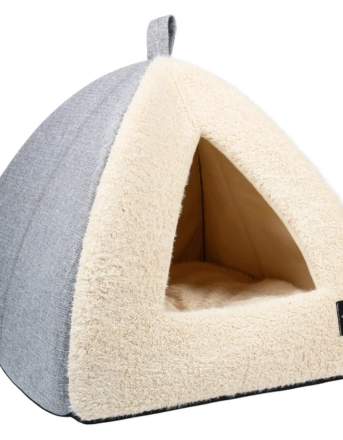 Load image into Gallery viewer, Cat Bed for Indoor Cats - Pet Cave Bed Cat Cave Bed Cat House Cat Tent with Removable Washable Cushioned Pillow, Soft and Self Warming Kitten Beds &amp; Furniture, Pet Bed
