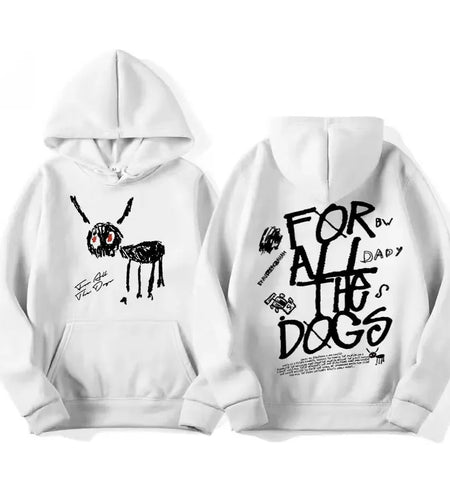 Rapper Drake New Album for All the Dogs Graphic Hoodies Men Women Fashion Hip Hop Pullovers Sweatshirt Vintage Streetwear Hoodie