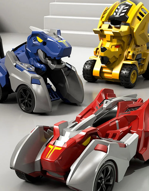 Load image into Gallery viewer, 2 in 1 Transforming Dinosaur Car Deformation Toys Inertial Sliding Dino Automatic Transform Figures Robot Diecasts Toy Boys Gift
