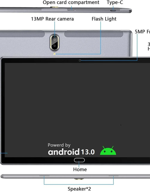 Load image into Gallery viewer, Android 13 Tablet 10 Inch Tablet with Keyboard Wireless Mouse Stylus,4G Phone Tablet,Octa Core Processor 1280X800 IPS Tablet/4Gb RAM 64GB ROM/13MP+5MP Camera Bluetooth Wifi Tablet,2024 Latest Tablet
