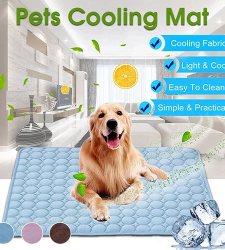 Dog Mat Cooling Summer Pad Mat for Dogs Cat Blanket Sofa Breathable Pet Dog Bed Summer Washable for Small Medium Large Dogs Car