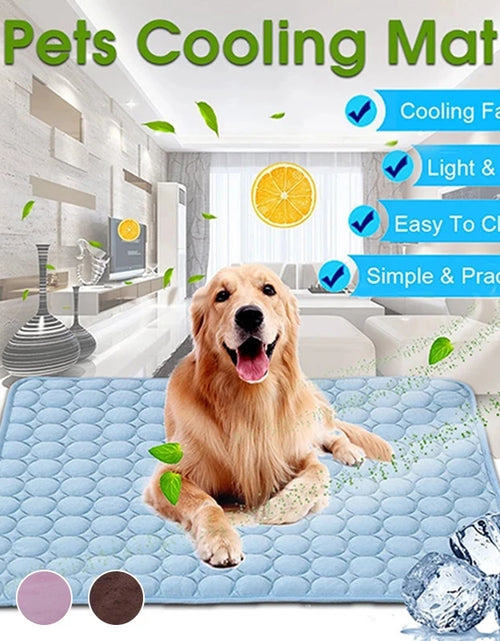 Load image into Gallery viewer, Dog Mat Cooling Summer Pad Mat for Dogs Cat Blanket Sofa Breathable Pet Dog Bed Summer Washable for Small Medium Large Dogs Car
