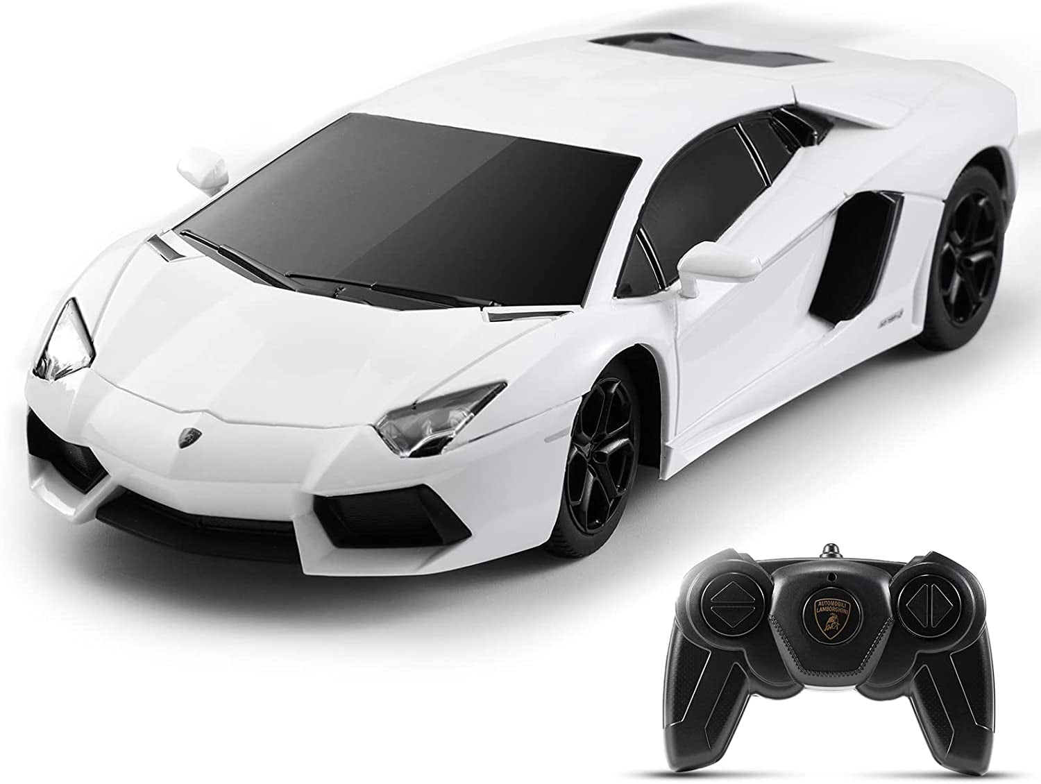 X Rastar Remote Control Car, 1:24 Scale Aventador Coupe Race Toy Car, RC Hobby Model Vehicle for Boys, Girls and Adults, White