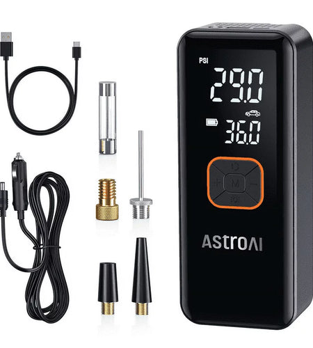 Cordless Tire Inflator,  Handheld Tire Pump, Fast Inflation 150PSI Air Pump, 12V DC for Car Tires